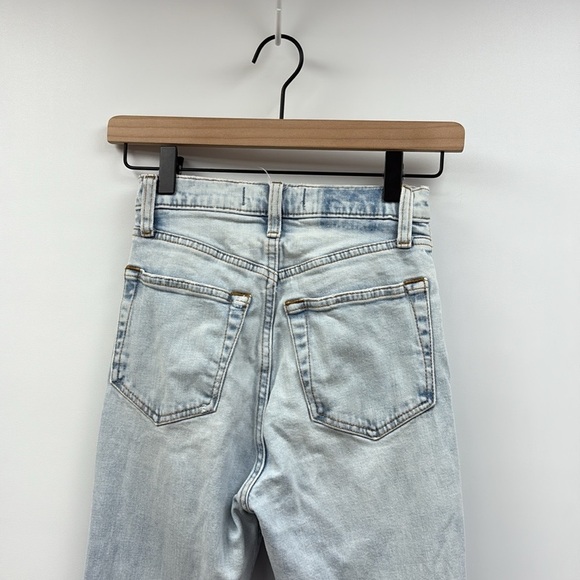 Abercrombie & Fitch The Ankle Straight Ultra High Rise Jeans Light Distressed 23 - Picture 7 of 9